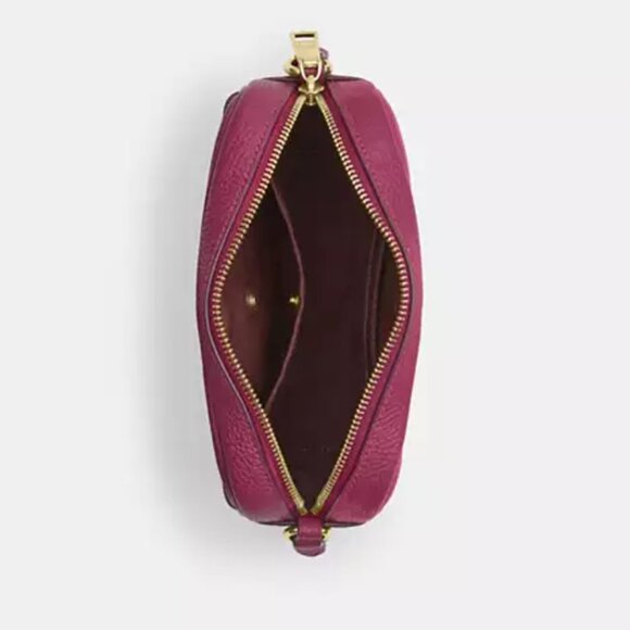 Coach Mini Jamie Crossbody Bag Pink Leather CQ875 Red - Picture 11 of 12